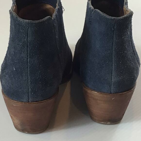 JOIE Blue Suede "Barlow" Ankle Bootie size 37 / US 6.5 - Picture 4 of 9